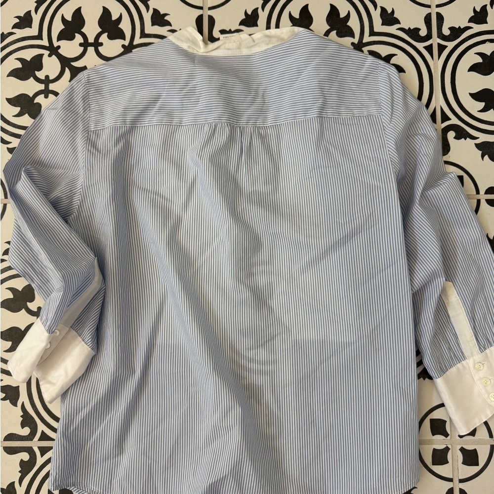 J Crew striped bib blouse - Picture 3 of 5